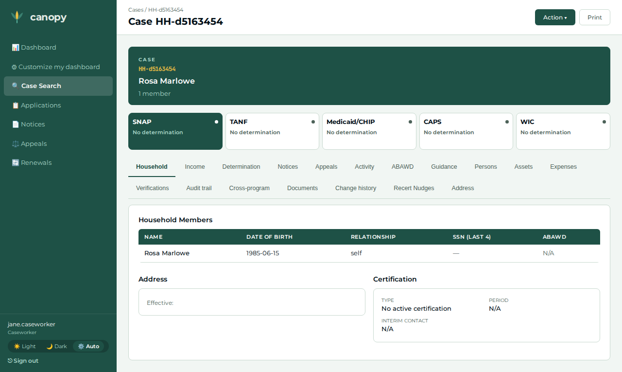 Case opened