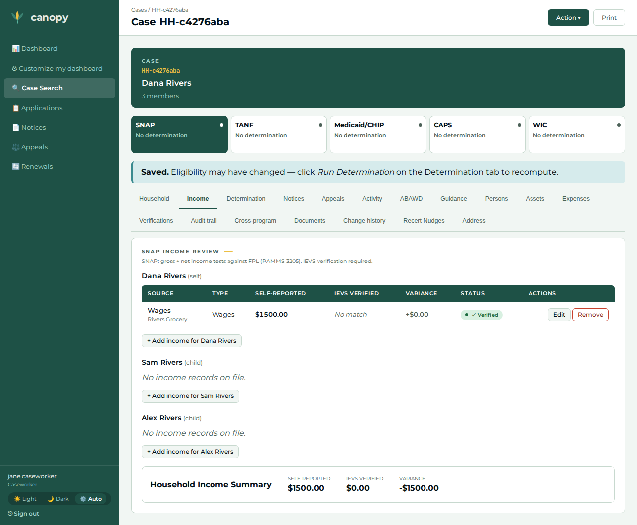 Wages recorded