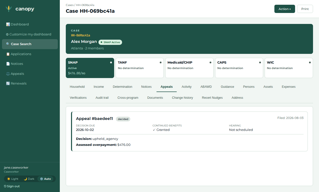 Appeal decided with overpayment